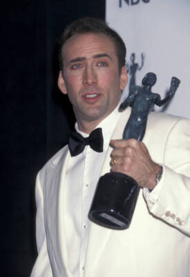 Nicolas Cage 2nd Screen Actors Guild Awards at Santa Monica Ci- 1996 Old Photo