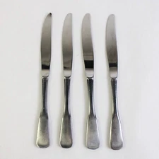 Set of 4 Oneida Colonial Boston Stainless Steel Hollow Dinner Knives