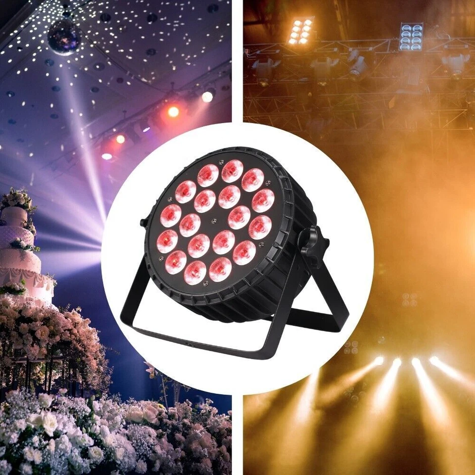 BECEN 18x18 Вт RGBWA УФ 6 в 1 светодиодный плоский Par может света RDM DMX512 dj этап света 6шт - Изображение 3 из 4