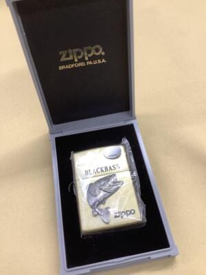 Zippo Black Bass Vintage 1996 Oil Lighter Gold Brass Metal JP | eBay