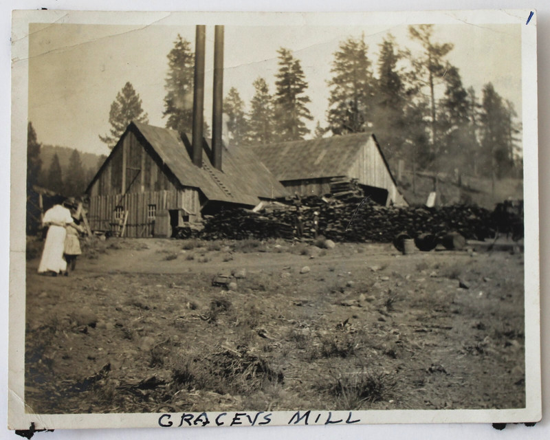 Up Deep Creek between Lake Tahoe and Truckee, photo of  Gracey's Mill, lumbering