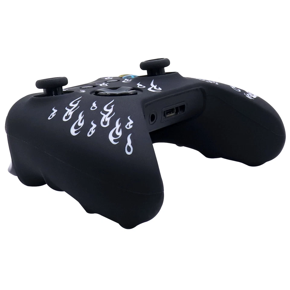 For XBOX ONE S Anti-slip Silica Game Controller Case Laser Engraving Cover Skin - Image 3 of 4