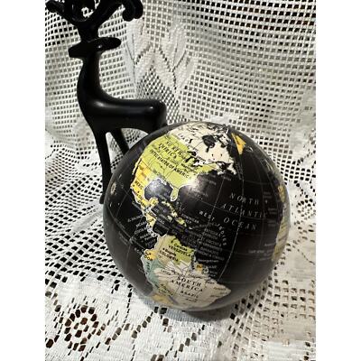 Small World Map 5  Diameter, Table Top, Coffee Table Conversational Piece.