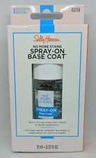 Sally Hansen No More Stains Spray On Base Coat Preps Nails For Polish 11 mL New