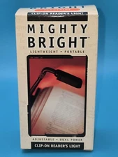 Genuine Mighty Bright Book Tangerine Light Reading Clip On Black