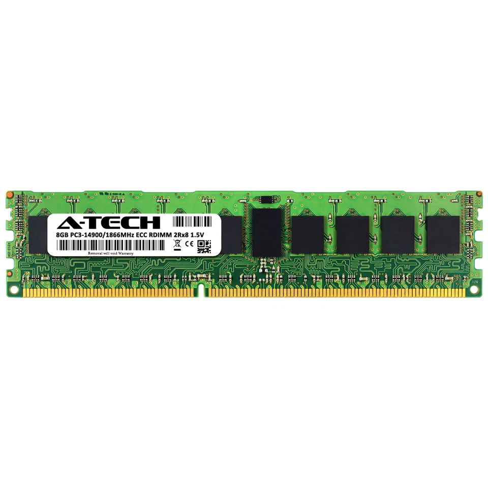 8GB PC3-14900R ECC REG RDIMM (Micron MT18JDF1G72PDZ-1G9 Equivalent) Memory RAM - Image 2 of 2