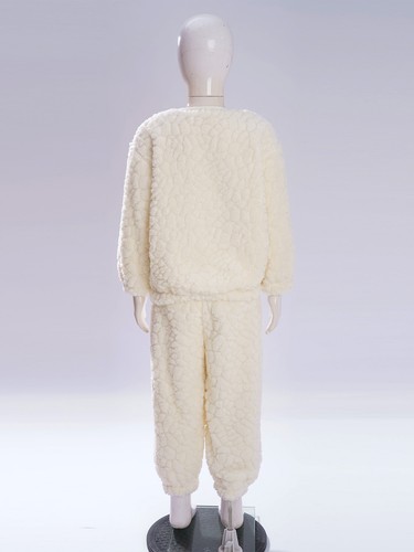 Prendas para dormir para niños conjuntos de invierno pijamas cálidos cómodos 2 piezas top elástico con pantalones - Imagen 14 de 57