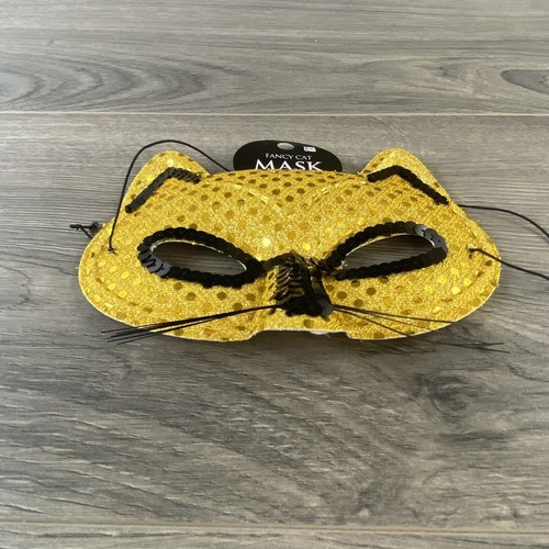 Glitzy Fancy Cat Eye Mask Halloween Cosplay Costume Masquerade Dress Up - Picture 6 of 11