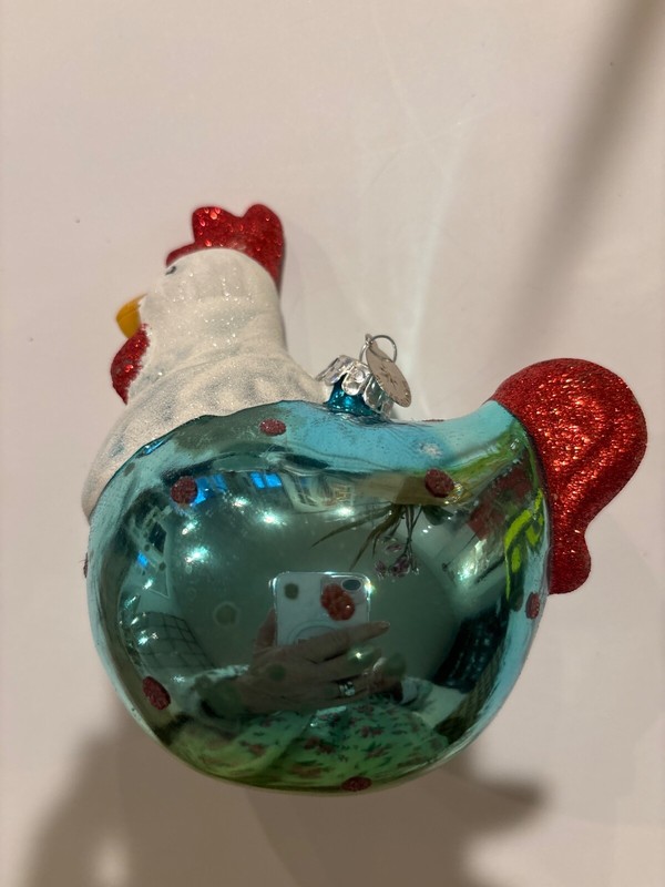 Christopher Radko Farm Christmas  Rooster/ Chicken Ornament