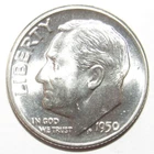 1950 D Roosevelt Dime FT CHOICE BRILLIANT UNCIRCULATED FULL TORCH (K125)