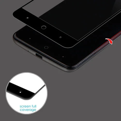 CRISTAL TEMPLADO COBERTURA PANTALLA COMPLETA NEGRO PARA ZTE MAX DUO LTE Z963VL Z962G Foto 3 de 4