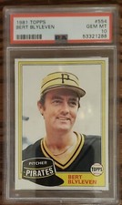 1981 Topps #554 Bert Blyleven Pittsburgh Pirates PSA 10 GEM MINT HOF