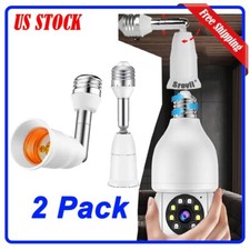 E26/E27 Light Socket Extender, 4.5 Inch Extension,Adjustable Vertical 90 Horizon