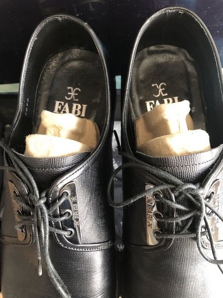 Men FABI Heels Black Leather 43