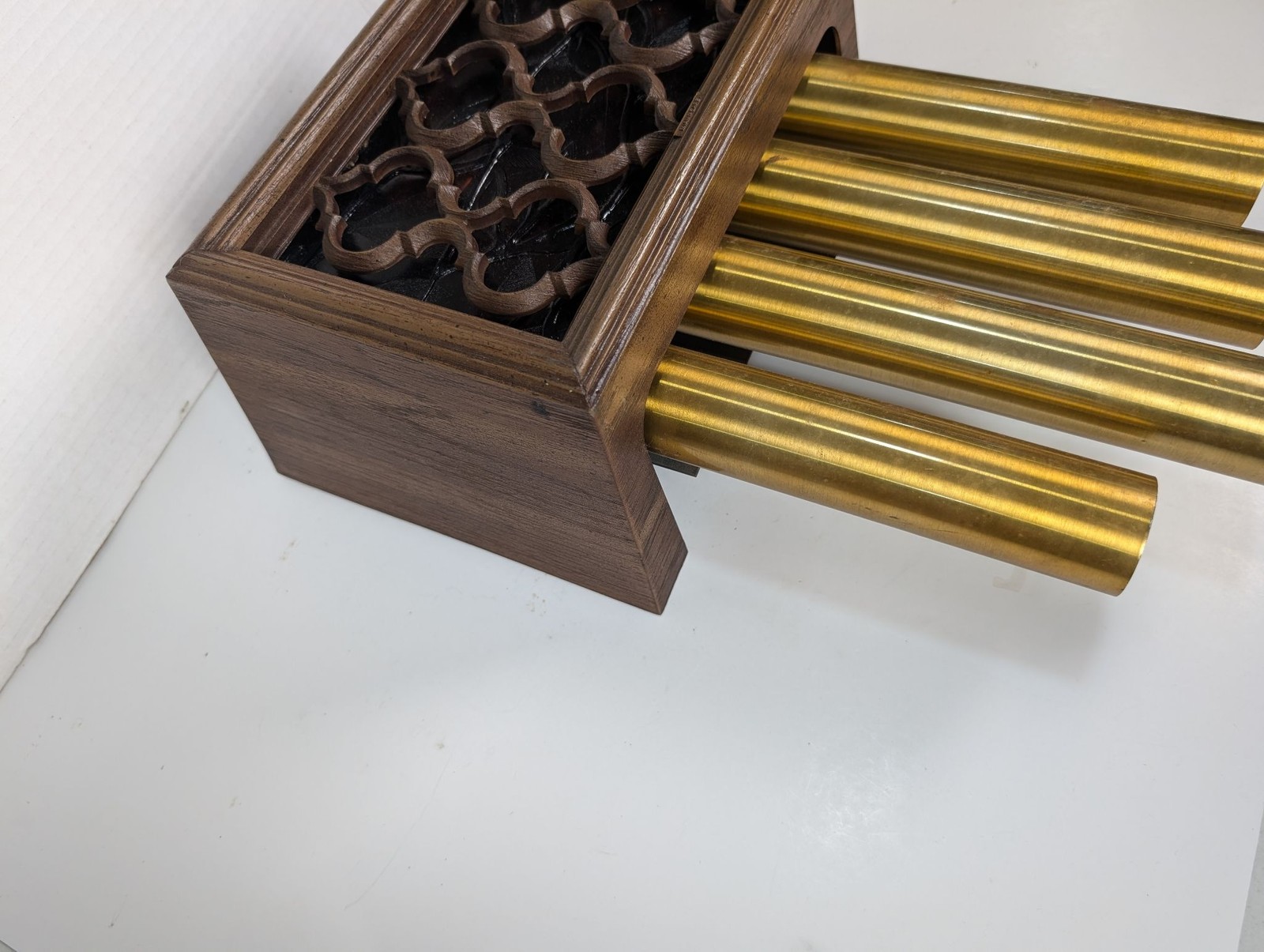 Vintage Tubular Chime Unit 4 Brass Tubes Mechanical Door Chime Needs Repair