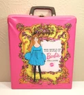 Vintage 1968 Mattel WORLD OF BARBIE FASHION DOLL TRUNK Pink Vinyl Single Case