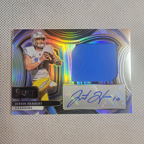 Panini 2024 Select Jumbo Signature Swatches Justin Herbert Chargers Auto /99