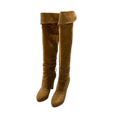 Sergio Rossi Boots Women's Size 35 Brown Suede