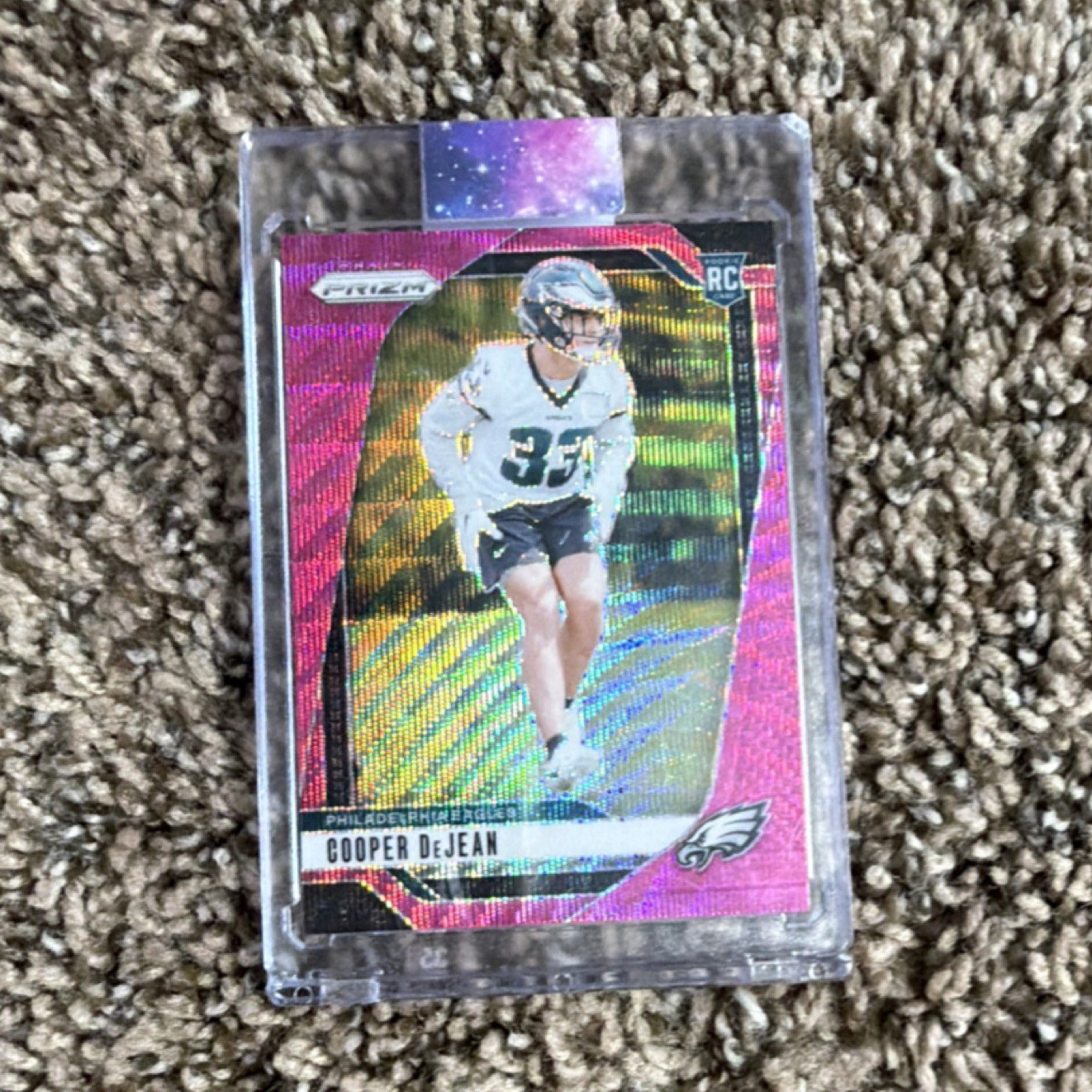 2024 Panini Prizm Cooper DeJean Rookie Pink Prizm #321 Philadelphia Eagles