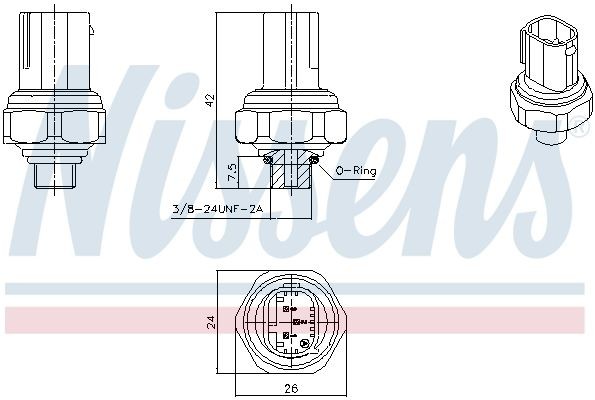 Nissens Druckschalter, Klimaanlage 301070 FüR MERCEDES-BENZ Smart Vw-image