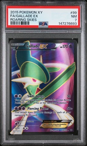 2015 POKEMON XY ROARING SKIES #99 FULL ART/GALLADE EX PSA 7