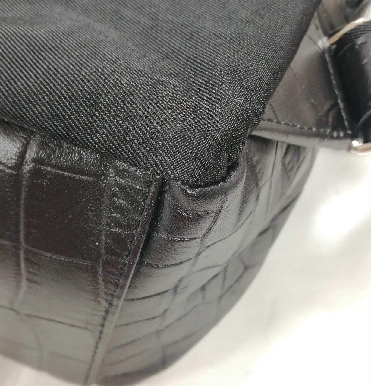 Crocodile Pattern Backpack Olitata Model Black Ol… - image 11