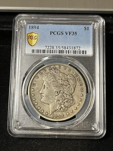 1894 p morgan silver dollar Vf+