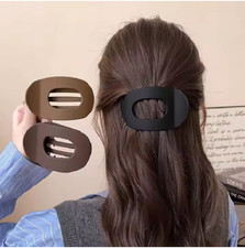 10 Pcs Oval Flat Hair Clips Matte Large Hair Claw Clips ThickThin Hair Blue Red