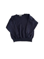 Tricots St Raphael Pure New Wool Multi-Color Pattern Crewneck Sweater Size L SHR
