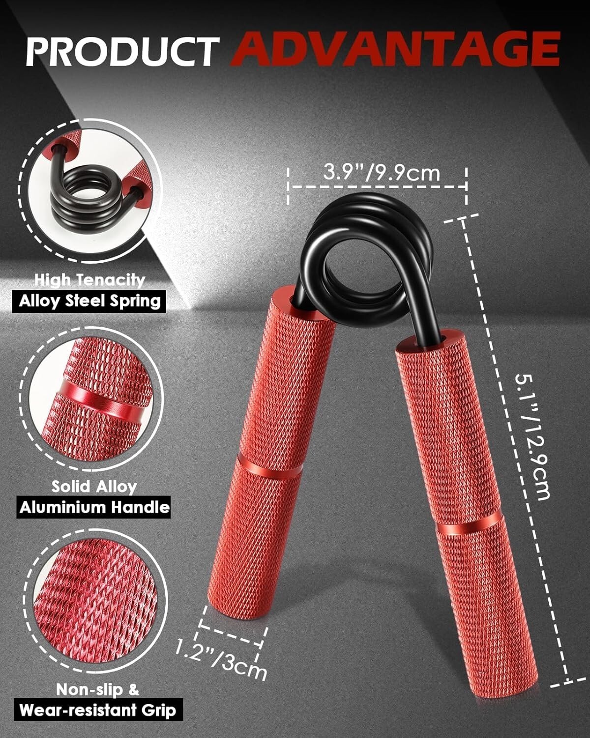 Grip Strength Trainer Set, 6 Pack (50-200LB) Hand Grip Strengthener