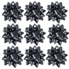 24 Large Gift Bows,3.5 inches, Bows for Wrapping and Black