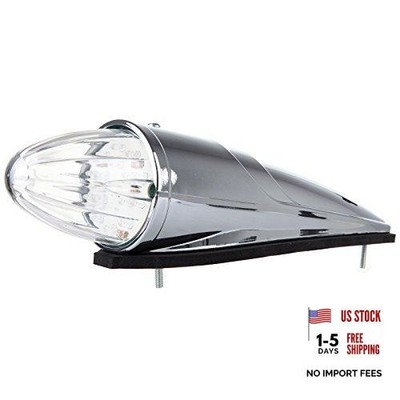 13x17 Led Torpedo Cab Marker Roof Running Top Lights Chrome Heavy Duty