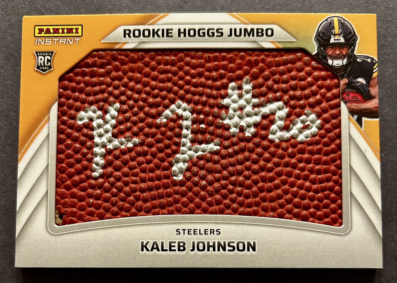 Kaleb Johnson 2025 Panini Rookie Hoggs Auto Inscription #5/10 RC 