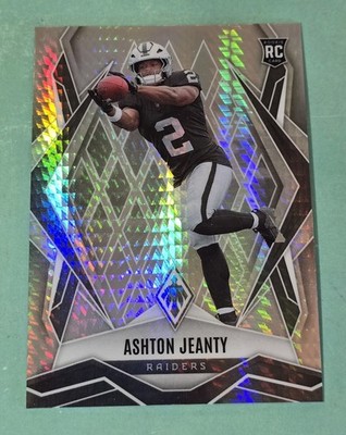 2025 Panini Phoenix ASHTON JEANTY Rookie Silver Hyper RC #158 Las Vegas Raiders 