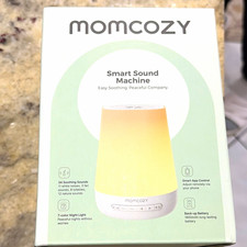 Momcozy Smart Sound Machine, White/Yellow, 7-Color Night Light