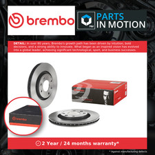 2x Brake Discs Pair Vented fits PEUGEOT 208 Front 2012 on 266mm Set Brembo New