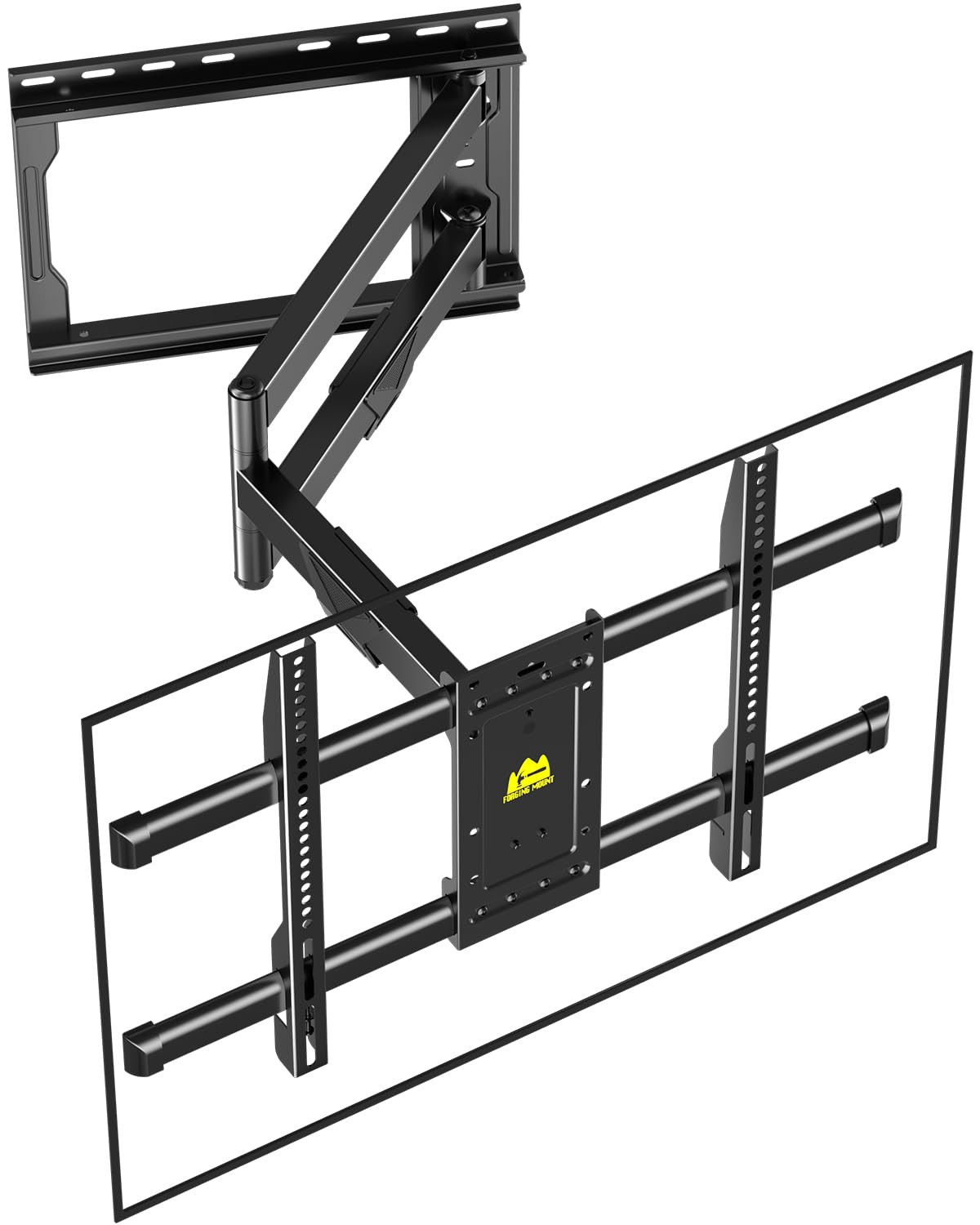 Long Arm Corner TV Wall Mount for 37-75 Inch Flat & Curved TVs with 3-Axis Adjustment  -image