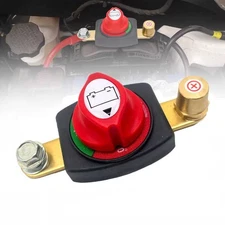 Side Post Battery Disconnect Switch 12V-48V, Car Battery Kill Switch with On/Off