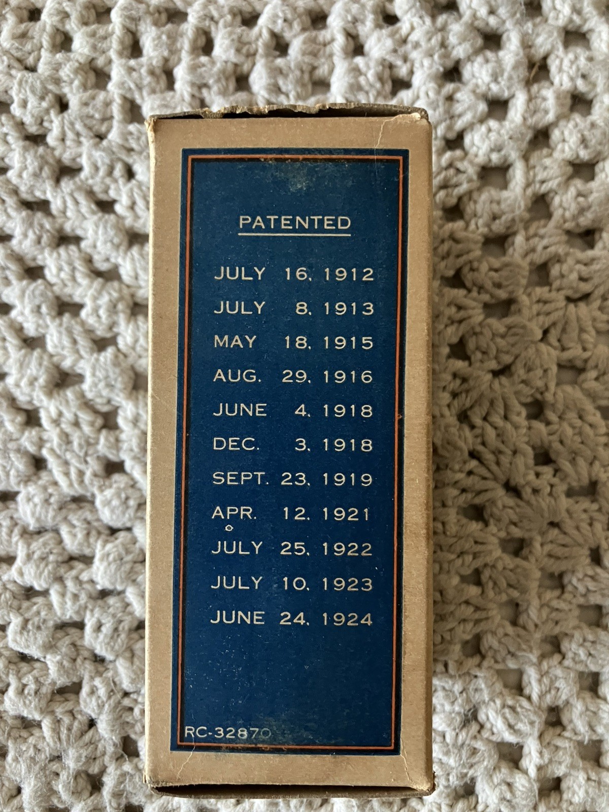 Cunningham Type CX-374 Voltage Regulator Tube NOS Etched Tube June 1924