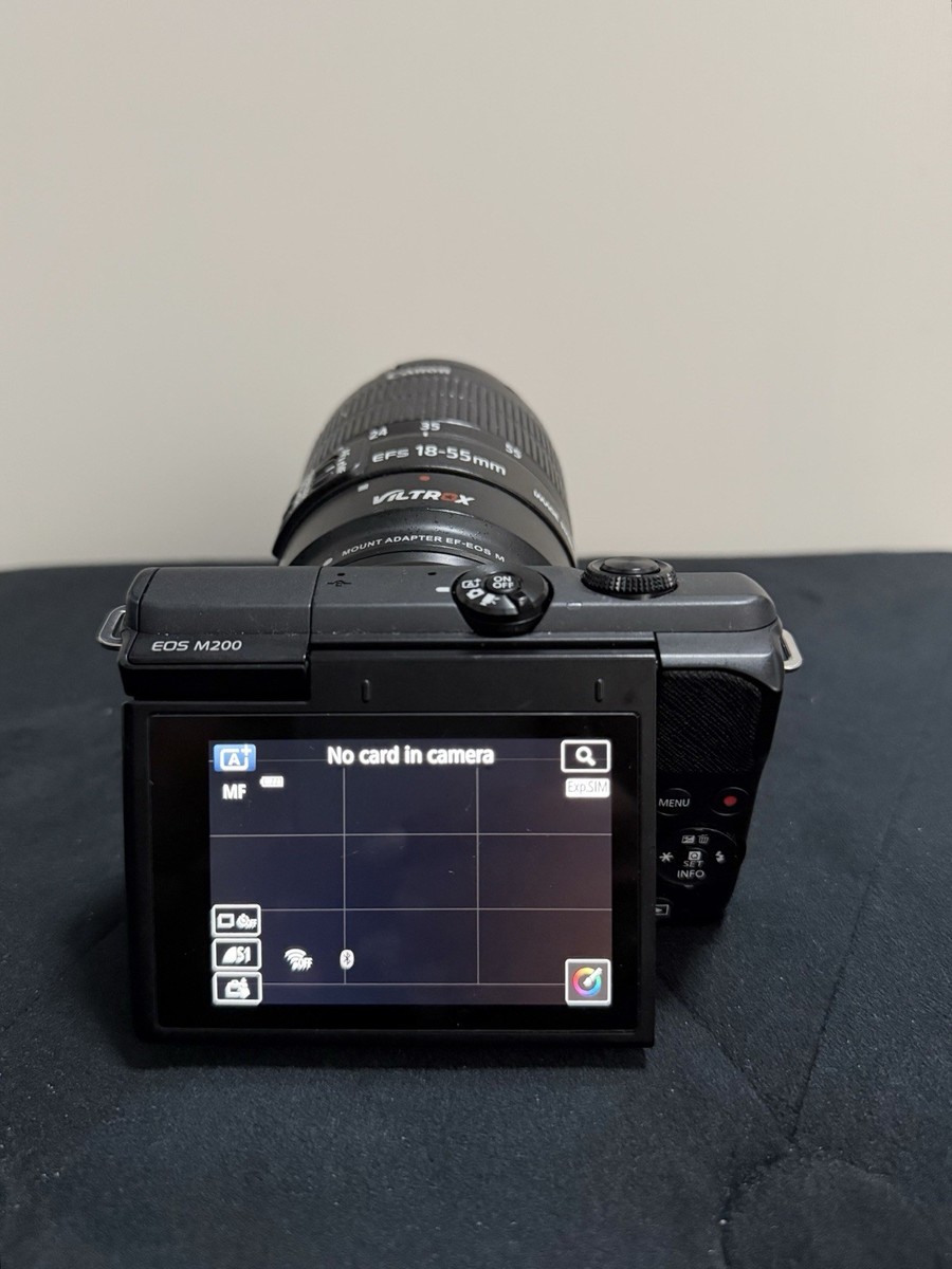 【値下げ中‼️】Canon キヤノン EOS M200ブラック+おまけ付き EOS M キヤノン ミラーレス CANON M200 レンズキット ブラック