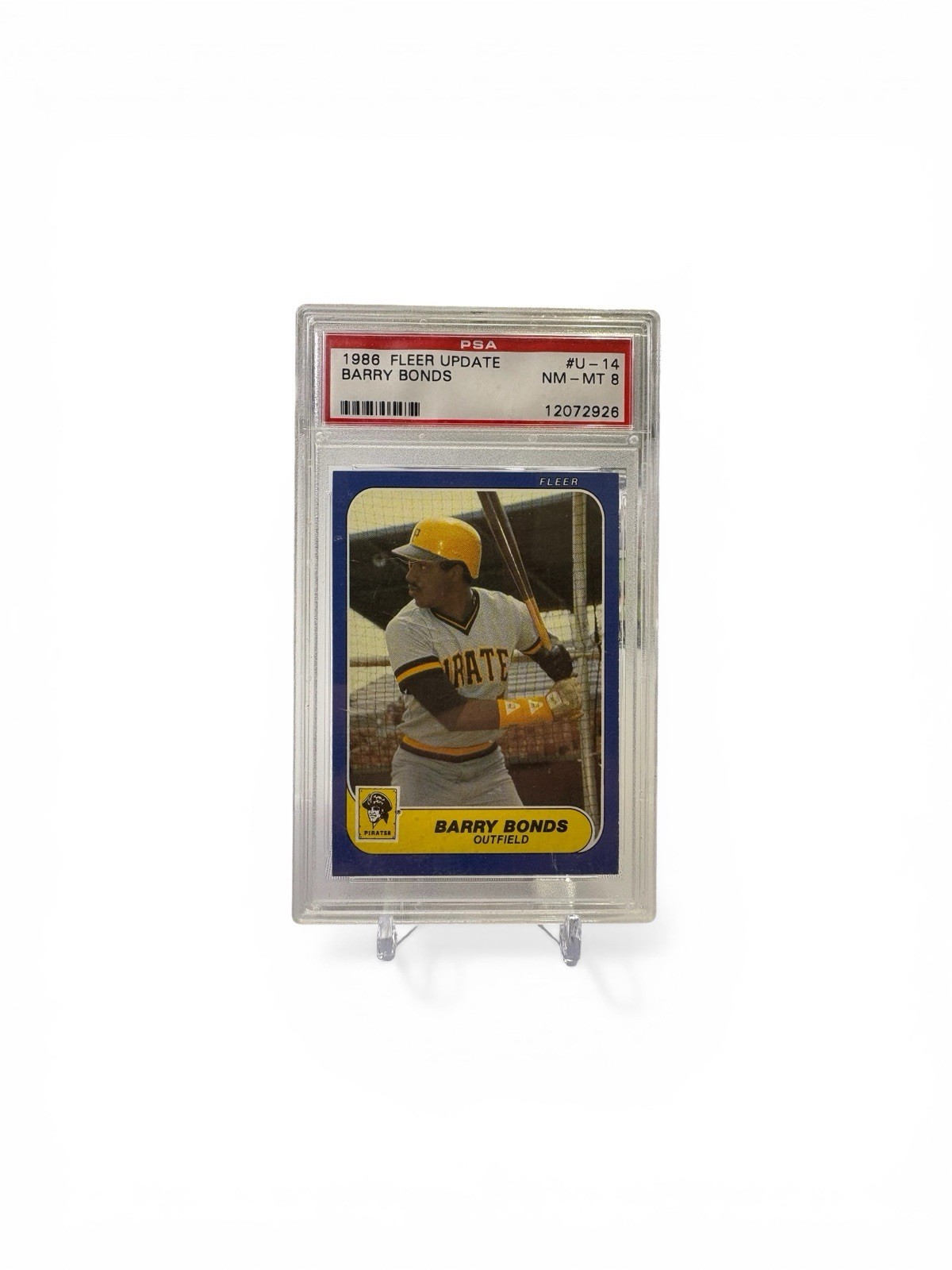 Fleer 1986 Update Barry Bonds Rookie U-14 PSA 8 Pittsburgh Pirates MLB