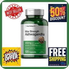 Ashwagandha Capsules | 4500 mg | 120 Count | by Horbaach 