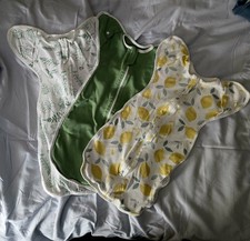 Set Of Three Swaddle Sleepers Size Small
