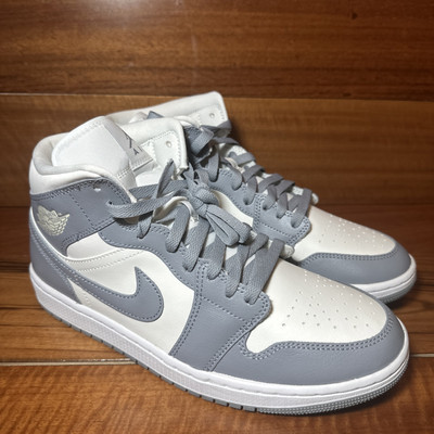 11W / 9.5M - Air Jordan 1 Mid ''Stealth Grey'' BQ6472-115 Brand New Women s