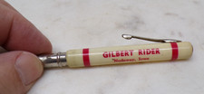 Gilbert Rider Nodaway Iowa Advertising Bullet Pencil #10  IS THIS FAMILY?