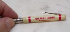 Gilbert Rider Nodaway Iowa Advertising Bullet Pencil #10  IS THIS FAMILY?