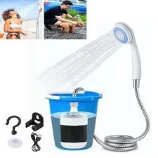 Portable Outdoor Shower Head Camping Shower Electric Rechargeable Shower Pump
