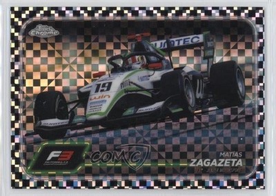 2024 Chrome Formula 1 F3 Cars Checker Flag Refractor Matias Zagazeta Matías 0b7