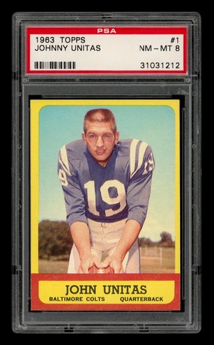 1963 Topps Set-Break #  1 Johnny Unitas PSA 8 NM-MT