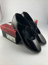 Capezio 625 PAT Jr Tyette Black Tele Tone Tap Dance Shoes Women's Size 8N